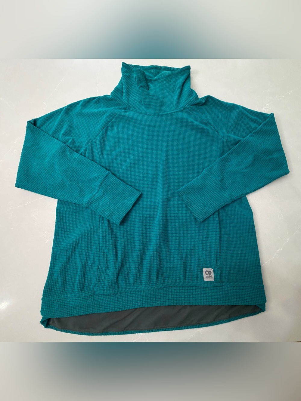 Outdoor Research Trail Mix Cowl Pullover Fleece Teal Blue XL
